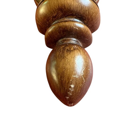 Vintage Syroco Wood & Resin Candle Wall Sconces Pair Set 2 MCM Mid Century Decor - Picture 7 of 12